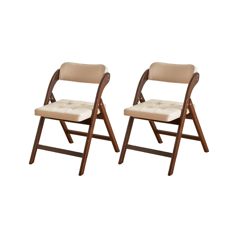 Solid Wood Dining Chair Modern Style Folding Chair for Dining Room Dark Brown 2 Piece Set Clearhalo 'Dining Chairs' 'Dining Tables & Seating' 'dining_chair' 'furn' 'furn_dining_chair' 'Furniture' 'Kitchen & Dining Furniture' 6910978