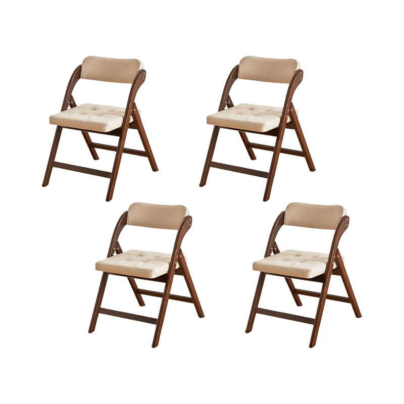 Solid Wood Dining Chair Modern Style Folding Chair for Dining Room Dark Brown 4 Piece Set Clearhalo 'Dining Chairs' 'Dining Tables & Seating' 'dining_chair' 'furn' 'furn_dining_chair' 'Furniture' 'Kitchen & Dining Furniture' 6910979