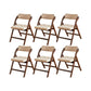 Solid Wood Dining Chair Modern Style Folding Chair for Dining Room Dark Brown 6 Piece Set Clearhalo 'Dining Chairs' 'Dining Tables & Seating' 'dining_chair' 'furn' 'furn_dining_chair' 'Furniture' 'Kitchen & Dining Furniture' 6910980