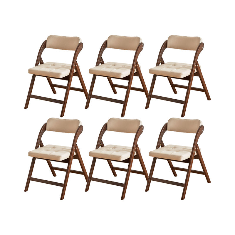 Solid Wood Dining Chair Modern Style Folding Chair for Dining Room Dark Brown 6 Piece Set Clearhalo 'Dining Chairs' 'Dining Tables & Seating' 'dining_chair' 'furn' 'furn_dining_chair' 'Furniture' 'Kitchen & Dining Furniture' 6910980