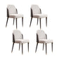 Upholstered Armless Dining Chair Home Faux Leather Dining Side Chair