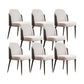 Upholstered Armless Dining Chair Home Faux Leather Dining Side Chair