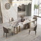 Upholstered Armless Dining Chair Home Faux Leather Dining Side Chair