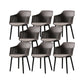 Slat Back Dining Side Chair Industrial Plastic Dining Arm Chair in Black Legs Grey 8 Piece Set Clearhalo 'Dining Chairs' 'Dining Tables & Seating' 'dining_chair' 'furn' 'furn_dining_chair' 'Furniture' 'Kitchen & Dining Furniture' 6911031