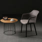 Slat Back Dining Side Chair Industrial Plastic Dining Arm Chair in Black Legs Clearhalo 'Dining Chairs' 'Dining Tables & Seating' 'dining_chair' 'furn' 'furn_dining_chair' 'Furniture' 'Kitchen & Dining Furniture' 6911032