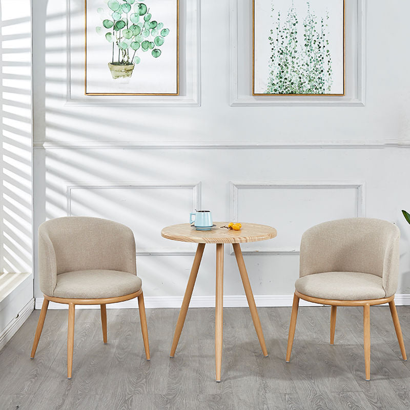 Fabric Dining Chair Modern Style Low Back Chair for Dining Room