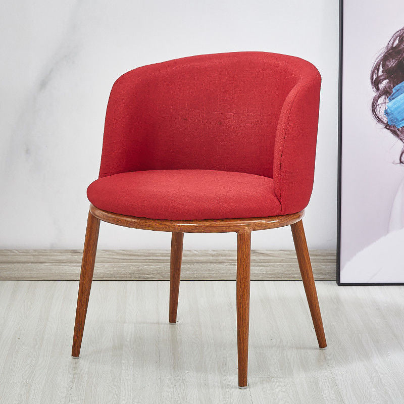 Fabric Dining Chair Modern Style Low Back Chair for Dining Room