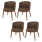 Fabric Dining Chair Modern Style Low Back Chair for Dining Room