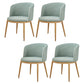 Fabric Dining Chair Modern Style Low Back Chair for Dining Room