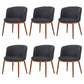 Fabric Dining Chair Modern Style Low Back Chair for Dining Room