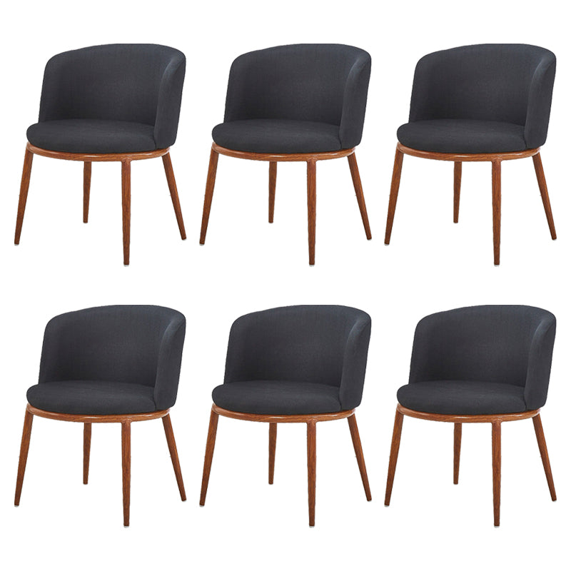 Fabric Dining Chair Modern Style Low Back Chair for Dining Room