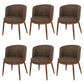 Fabric Dining Chair Modern Style Low Back Chair for Dining Room