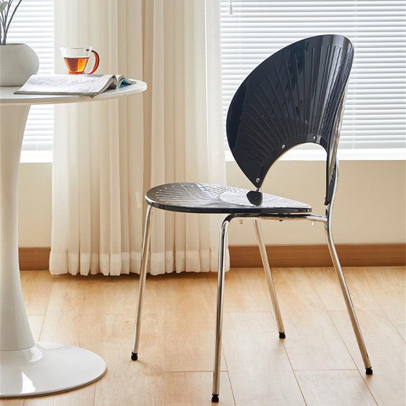 Nordic Metal Side Chair Low Back Armless Chair for Patio Use Clearhalo 'Dining Chairs' 'Dining Tables & Seating' 'dining_chair' 'furn' 'furn_dining_chair' 'Furniture' 'Kitchen & Dining Furniture' 6911168