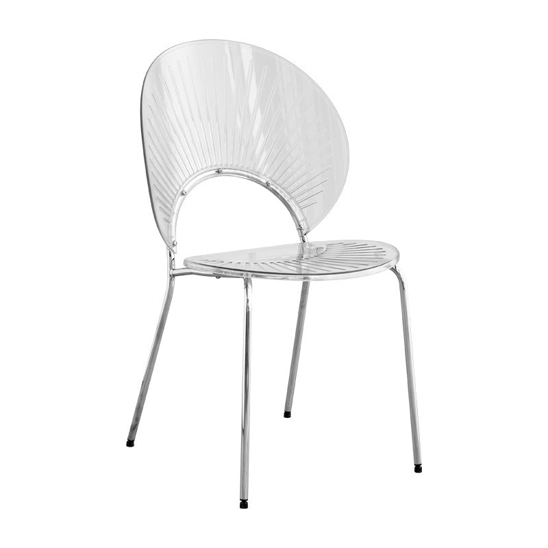 Nordic Metal Side Chair Low Back Armless Chair for Patio Use Clearhalo 'Dining Chairs' 'Dining Tables & Seating' 'dining_chair' 'furn' 'furn_dining_chair' 'Furniture' 'Kitchen & Dining Furniture' 6911174