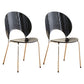 Nordic Metal Side Chair Low Back Armless Chair for Patio Use Black 2 Piece Set Clearhalo 'Dining Chairs' 'Dining Tables & Seating' 'dining_chair' 'furn' 'furn_dining_chair' 'Furniture' 'Kitchen & Dining Furniture' 6911184