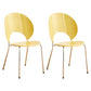 Nordic Metal Side Chair Low Back Armless Chair for Patio Use Yellow 2 Piece Set Clearhalo 'Dining Chairs' 'Dining Tables & Seating' 'dining_chair' 'furn' 'furn_dining_chair' 'Furniture' 'Kitchen & Dining Furniture' 6911186