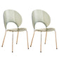 Nordic Metal Side Chair Low Back Armless Chair for Patio Use Smoke Gray 2 Piece Set Clearhalo 'Dining Chairs' 'Dining Tables & Seating' 'dining_chair' 'furn' 'furn_dining_chair' 'Furniture' 'Kitchen & Dining Furniture' 6911191
