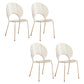 Nordic Metal Side Chair Low Back Armless Chair for Patio Use Clear 4 Piece Set Clearhalo 'Dining Chairs' 'Dining Tables & Seating' 'dining_chair' 'furn' 'furn_dining_chair' 'Furniture' 'Kitchen & Dining Furniture' 6911198