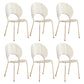 Nordic Metal Side Chair Low Back Armless Chair for Patio Use Clear 6 Piece Set Clearhalo 'Dining Chairs' 'Dining Tables & Seating' 'dining_chair' 'furn' 'furn_dining_chair' 'Furniture' 'Kitchen & Dining Furniture' 6911207