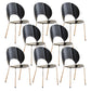 Nordic Metal Side Chair Low Back Armless Chair for Patio Use Black 8 Piece Set Clearhalo 'Dining Chairs' 'Dining Tables & Seating' 'dining_chair' 'furn' 'furn_dining_chair' 'Furniture' 'Kitchen & Dining Furniture' 6911211