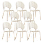 Nordic Metal Side Chair Low Back Armless Chair for Patio Use Clear 8 Piece Set Clearhalo 'Dining Chairs' 'Dining Tables & Seating' 'dining_chair' 'furn' 'furn_dining_chair' 'Furniture' 'Kitchen & Dining Furniture' 6911216