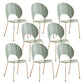 Nordic Metal Side Chair Low Back Armless Chair for Patio Use Light Green 8 Piece Set Clearhalo 'Dining Chairs' 'Dining Tables & Seating' 'dining_chair' 'furn' 'furn_dining_chair' 'Furniture' 'Kitchen & Dining Furniture' 6911217