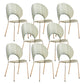 Nordic Metal Side Chair Low Back Armless Chair for Patio Use Smoke Gray 8 Piece Set Clearhalo 'Dining Chairs' 'Dining Tables & Seating' 'dining_chair' 'furn' 'furn_dining_chair' 'Furniture' 'Kitchen & Dining Furniture' 6911218