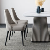 Sedia laterale in metallo nordico parsons sedia a bracciale con gambe nere