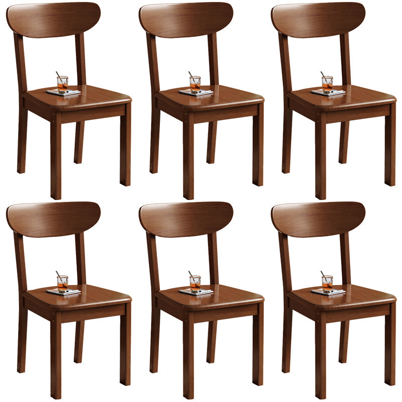 Massief houten eetkamerstoel Industriële stijl armloze stoel voor eetkamer
