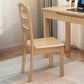 Solid Wood Dining Chair Industrial Style Ladder Back Armless Chair