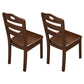 Solid Wood Dining Chair Industrial Style Ladder Back Armless Chair