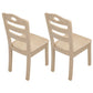 Solid Wood Dining Chair Industrial Style Ladder Back Armless Chair
