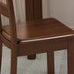 Solid Wood Dining Chair Industrial Style Ladder Back Armless Chair