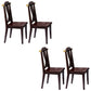 Solid Wood Dining Chair Industrial Style Ladder Back Armless Chair