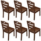 Solid Wood Dining Chair Industrial Style Ladder Back Armless Chair