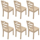 Solid Wood Dining Chair Industrial Style Ladder Back Armless Chair