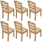 Solid Wood Dining Chair Industrial Style Ladder Back Armless Chair