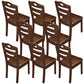 Solid Wood Dining Chair Industrial Style Ladder Back Armless Chair