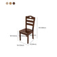 Solid Wood Dining Chair Industrial Style Ladder Back Armless Chair