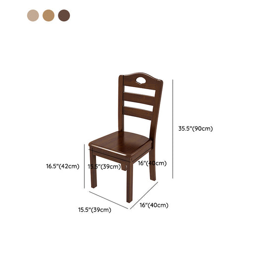 Sedia da pranzo in legno massiccio in stile industriale sedia a bracciole senza braccio