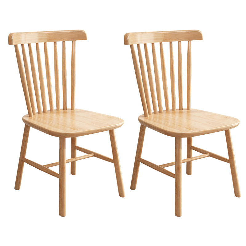 Solid Wood Dining Chair Industrial Style Windsor Back Side Chair Natural 2 Piece Set Clearhalo 'Dining Chairs' 'Dining Tables & Seating' 'dining_chair' 'furn' 'furn_dining_chair' 'Furniture' 'Kitchen & Dining Furniture' 6911337