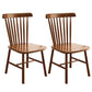 Solid Wood Dining Chair Industrial Style Windsor Back Side Chair Nut-Brown 2 Piece Set Clearhalo 'Dining Chairs' 'Dining Tables & Seating' 'dining_chair' 'furn' 'furn_dining_chair' 'Furniture' 'Kitchen & Dining Furniture' 6911339