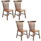 Solid Wood Dining Chair Industrial Style Windsor Back Side Chair Nut-Brown 4 Piece Set Clearhalo 'Dining Chairs' 'Dining Tables & Seating' 'dining_chair' 'furn' 'furn_dining_chair' 'Furniture' 'Kitchen & Dining Furniture' 6911343