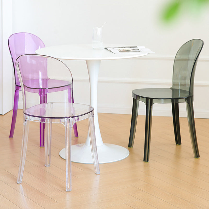 Modern Plastic Side Chair Modern Low Back Armless Chair for Dining Room Clearhalo 'Dining Chairs' 'Dining Tables & Seating' 'dining_chair' 'furn' 'furn_dining_chair' 'Furniture' 'Kitchen & Dining Furniture' 6911353
