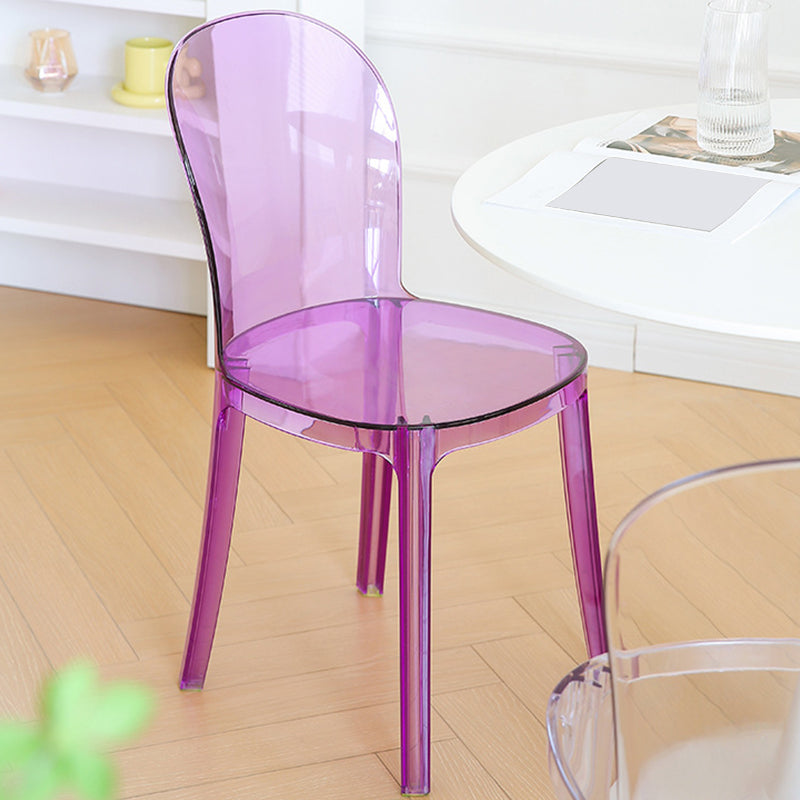Modern Plastic Side Chair Modern Low Back Armless Chair for Dining Room Clearhalo 'Dining Chairs' 'Dining Tables & Seating' 'dining_chair' 'furn' 'furn_dining_chair' 'Furniture' 'Kitchen & Dining Furniture' 6911357