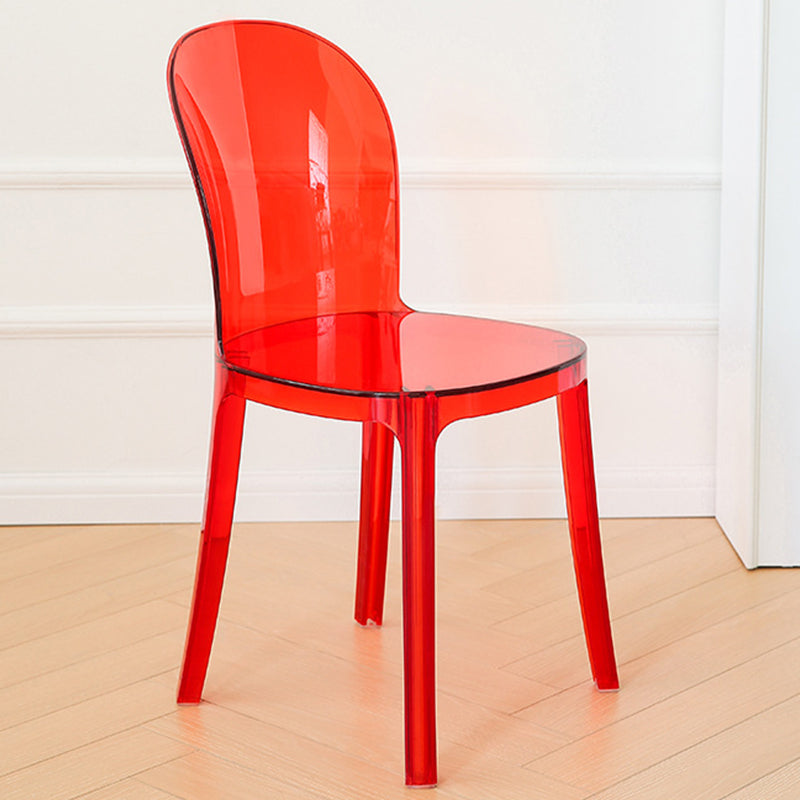 Modern Plastic Side Chair Modern Low Back Armless Chair for Dining Room Clearhalo 'Dining Chairs' 'Dining Tables & Seating' 'dining_chair' 'furn' 'furn_dining_chair' 'Furniture' 'Kitchen & Dining Furniture' 6911370