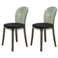 Modern Plastic Side Chair Modern Low Back Armless Chair for Dining Room Smoke Gray Upholstered Chair(s) 2 Piece Set Clearhalo 'Dining Chairs' 'Dining Tables & Seating' 'dining_chair' 'furn' 'furn_dining_chair' 'Furniture' 'Kitchen & Dining Furniture' 6911378