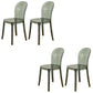 Modern Plastic Side Chair Modern Low Back Armless Chair for Dining Room Smoke Gray Non-Upholstered Chair(s) 4 Piece Set Clearhalo 'Dining Chairs' 'Dining Tables & Seating' 'dining_chair' 'furn' 'furn_dining_chair' 'Furniture' 'Kitchen & Dining Furniture' 6911380