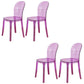 Modern Plastic Side Chair Modern Low Back Armless Chair for Dining Room Purple Non-Upholstered Chair(s) 4 Piece Set Clearhalo 'Dining Chairs' 'Dining Tables & Seating' 'dining_chair' 'furn' 'furn_dining_chair' 'Furniture' 'Kitchen & Dining Furniture' 6911382