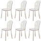 Modern Plastic Side Chair Modern Low Back Armless Chair for Dining Room Clear Non-Upholstered Chair(s) 6 Piece Set Clearhalo 'Dining Chairs' 'Dining Tables & Seating' 'dining_chair' 'furn' 'furn_dining_chair' 'Furniture' 'Kitchen & Dining Furniture' 6911387
